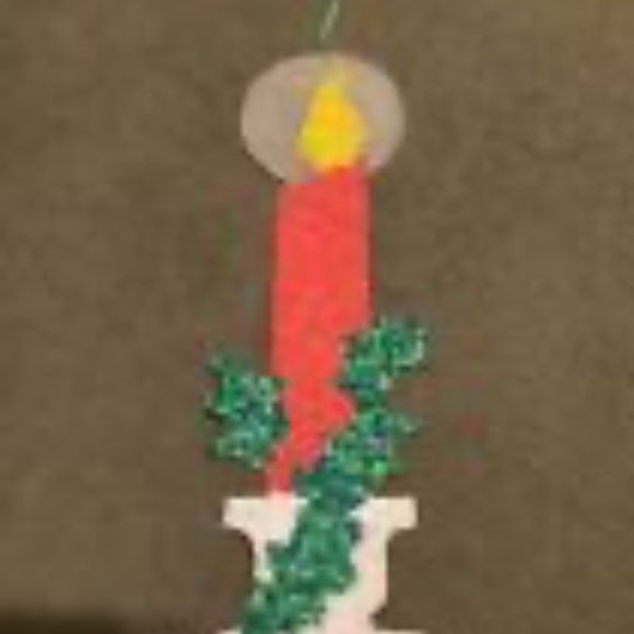 2 Vintage retro melted Plastic Popcorn Christmas Decor Glowing Candle with Holly - Picture 2 of 11